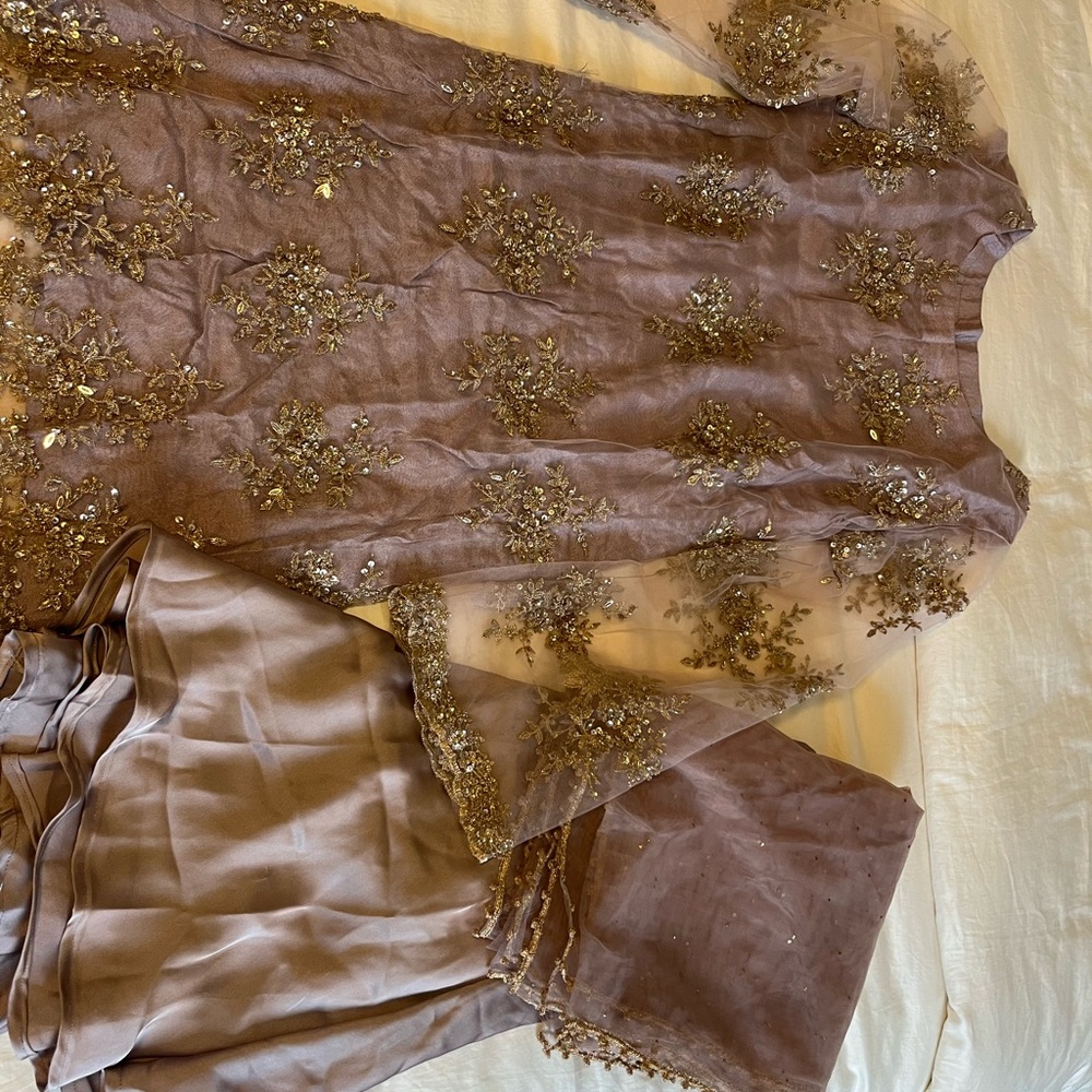Elegant Embroidered 3 piece suit